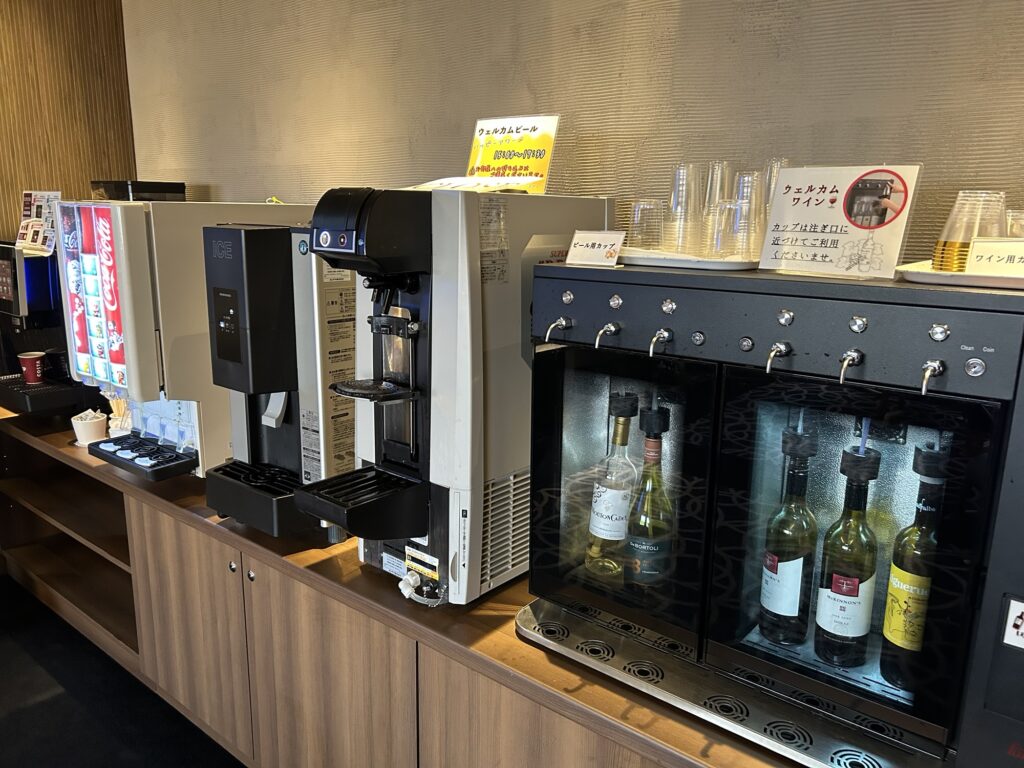 たくさんの種類のドリンクコーナー