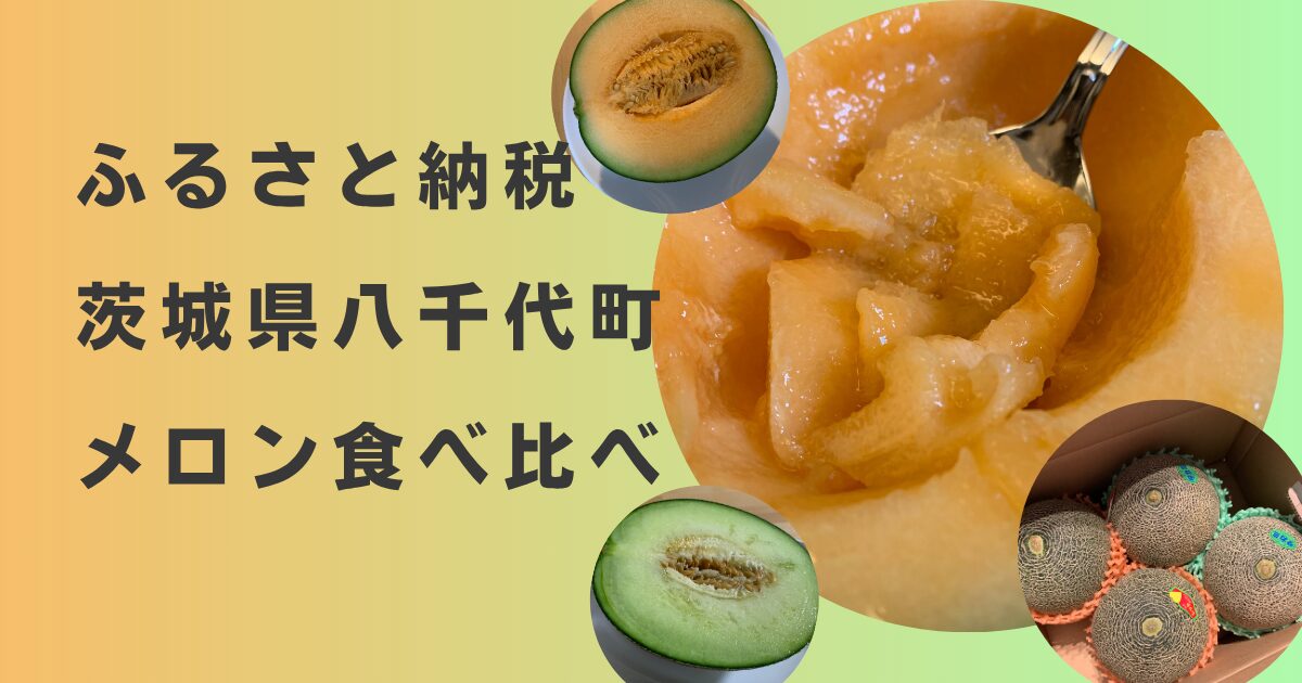 ふるさと納税　茨城県八千代町のメロン食べ比べ
